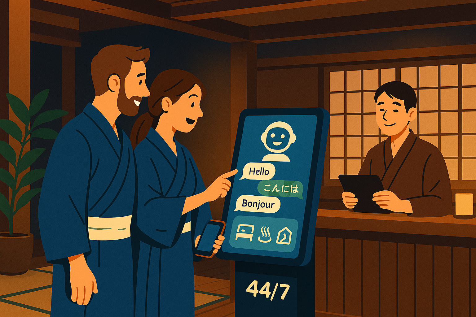 旅館施設への導入イメージ